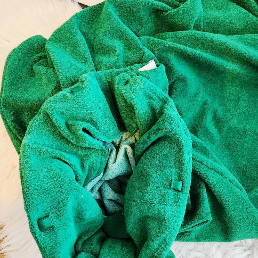 ZIMMERMAN SRRAPPLES MIDI DRESS IN GREEN TERRY CLOTH BELOW KNEE LENGHT SZ 3/LARGE - Picture 12 of 15